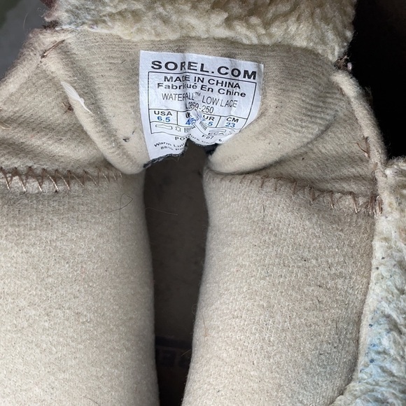 SOREL Waterfall Low Lace Waterproof Thinsulate Boot Size 6.5 - Picture 8 of 13